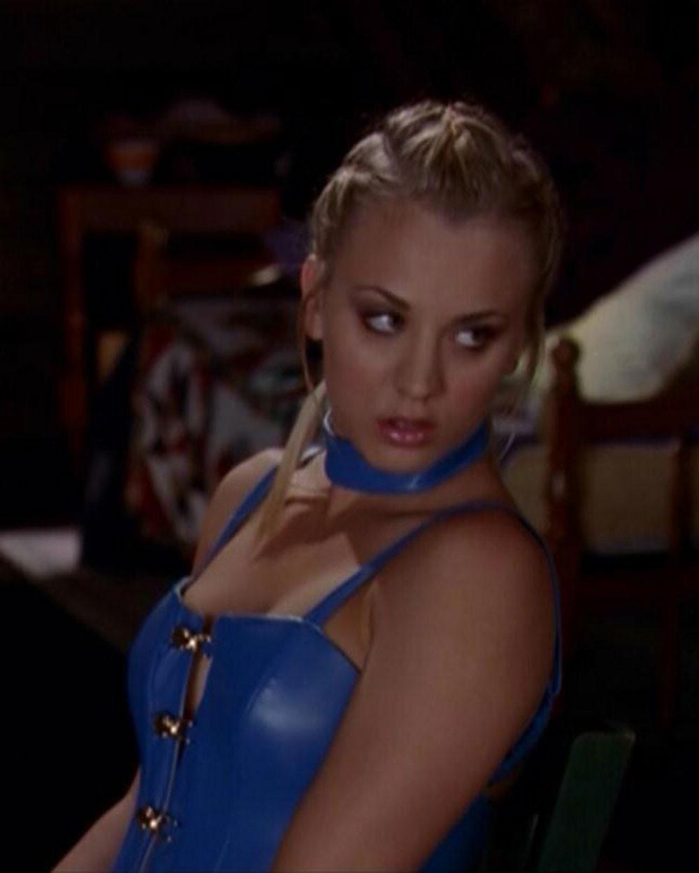 16P Kaley Cuoco perky tits in naughty lingerie