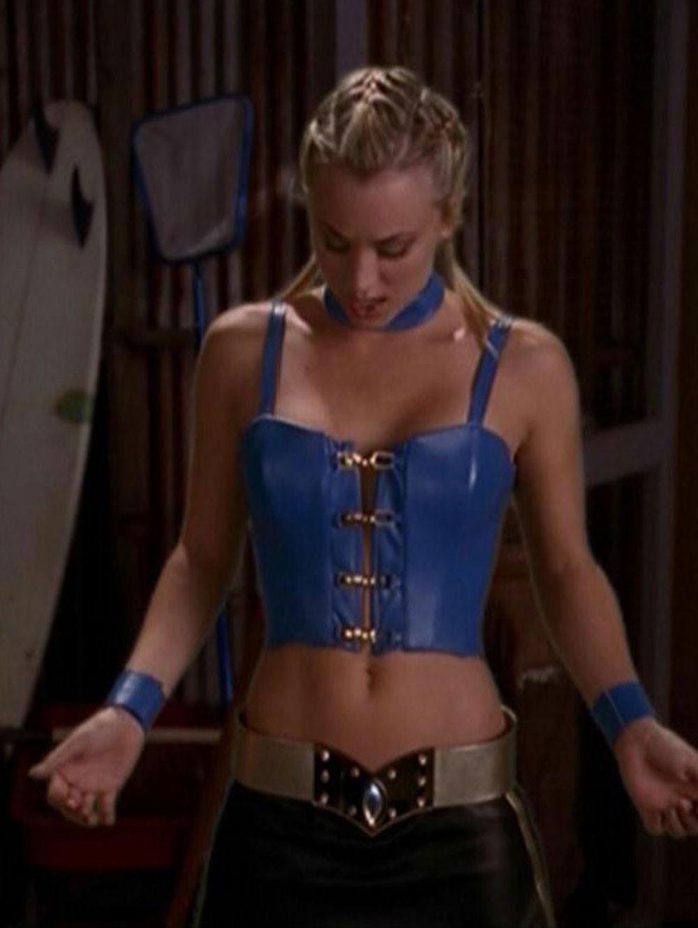 16P Kaley Cuoco perky tits in naughty lingerie