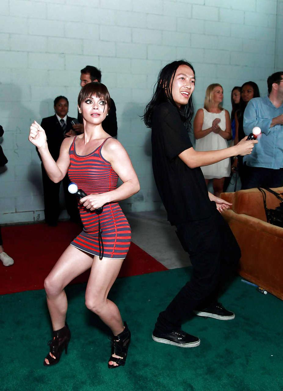16P Christina Ricci showing her ass and small tits and dancing in mini skirt
