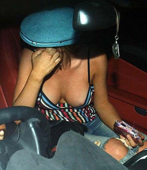 16P Lindsay Lohan sexy seethru and hard nipples paparazzi photos
