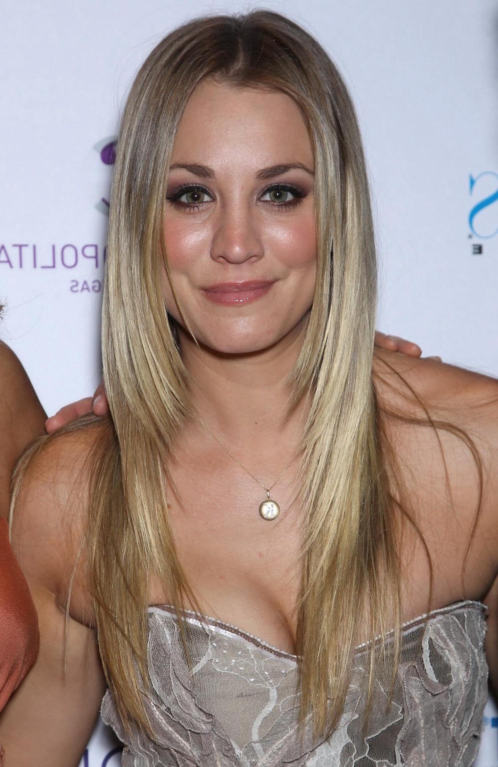 16P Kaley Cuoco showing huge cleavage at Vegas Magazine launch party