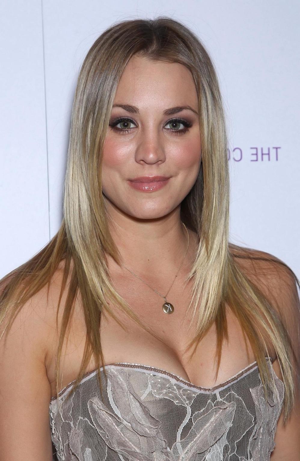 16P Kaley Cuoco showing huge cleavage at Vegas Magazine launch party