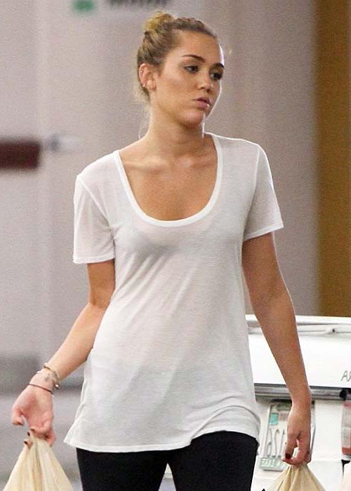 16P Miley Cyrus very sexy and hot see thru and sexy ass paparazzi photos