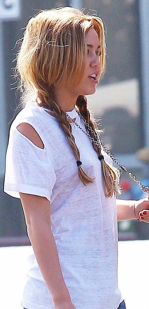 16P Miley Cyrus very sexy and hot see thru and sexy ass paparazzi photos
