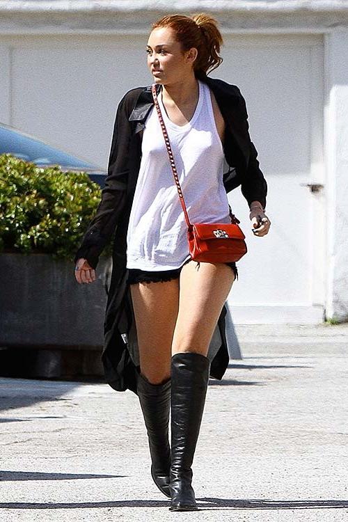 16P Miley Cyrus very sexy and hot see thru and sexy ass paparazzi photos