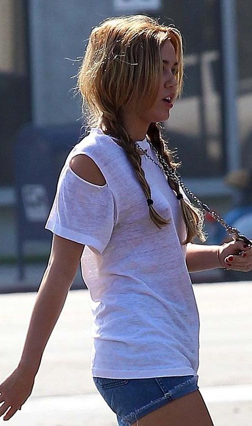 16P Miley Cyrus very sexy and hot see thru and sexy ass paparazzi photos