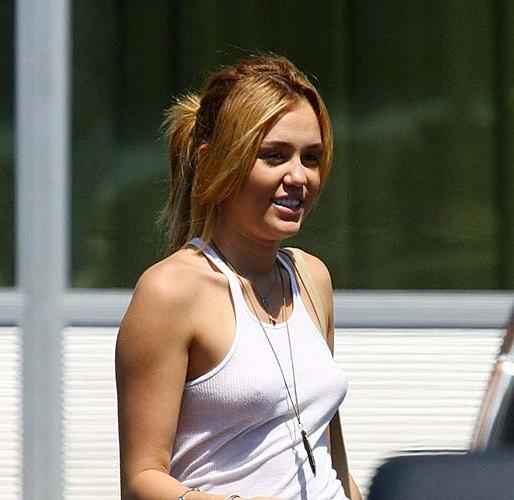16P Miley Cyrus very sexy and hot see thru and sexy ass paparazzi photos
