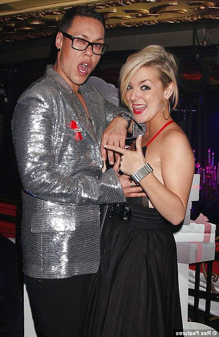 16P Sheridan Smith topless but covered with hands and in stockings paparazzi picture
