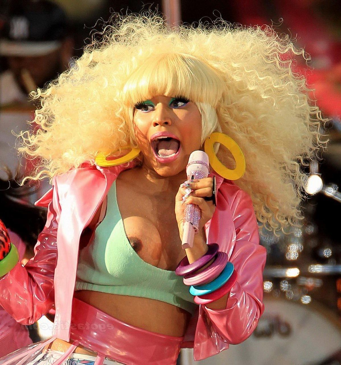16P Nicki Minaj nipple slip on Good Morning America show