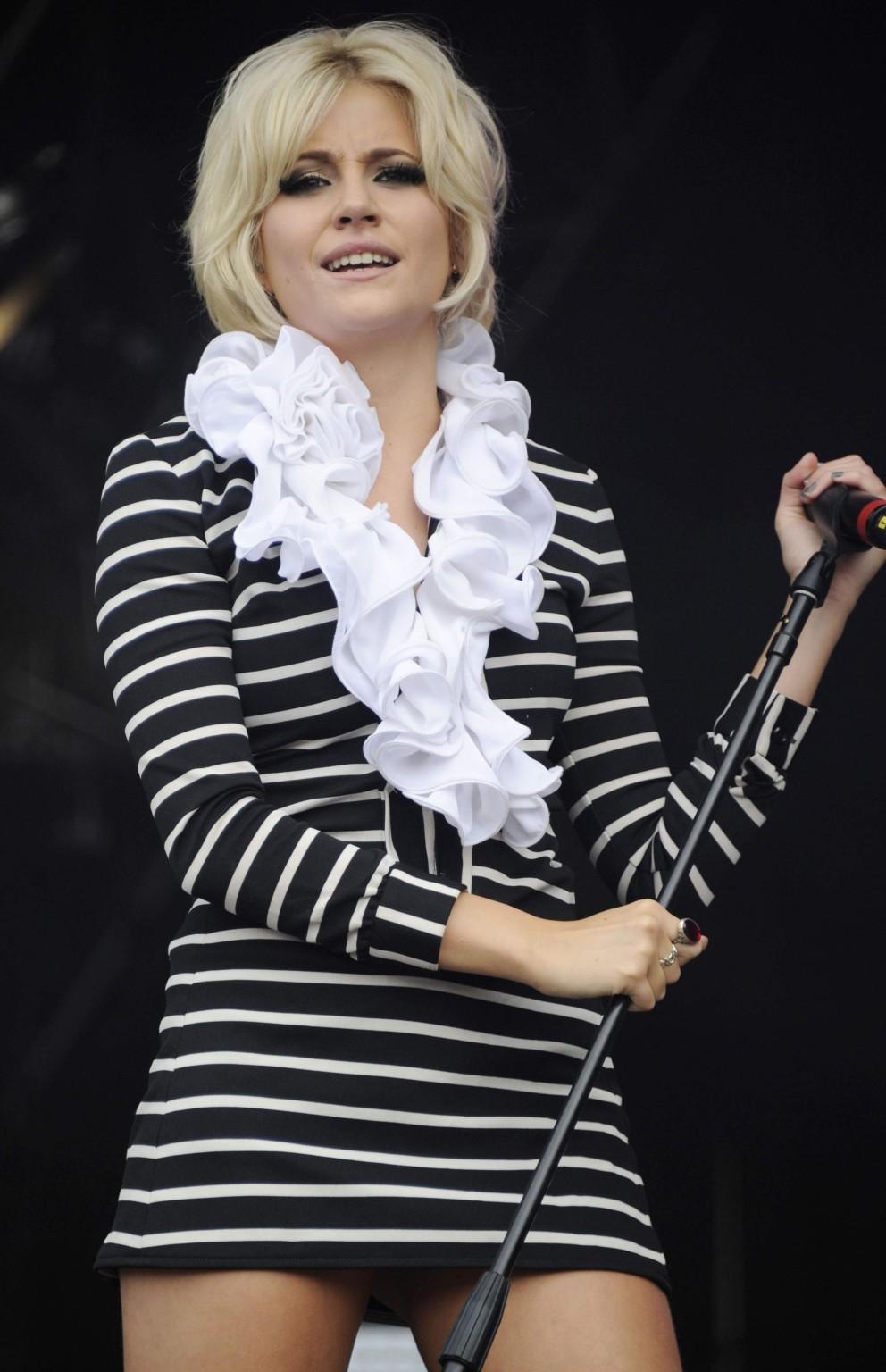 16P Pixie Lott upskirt while performing at the 'Party in the Park