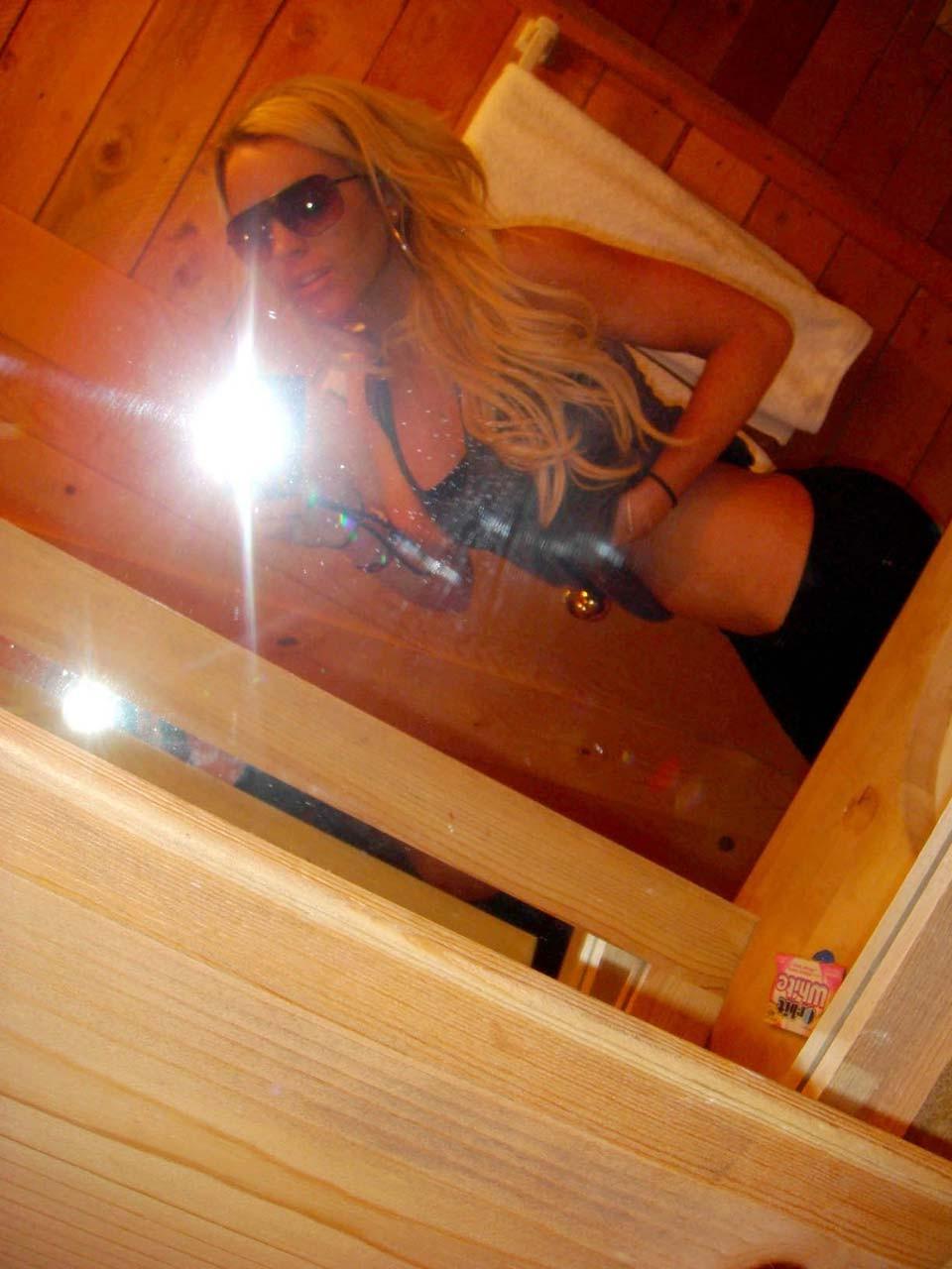 16P Lindsay Lohan posing nude and showing her fucking huge boobs