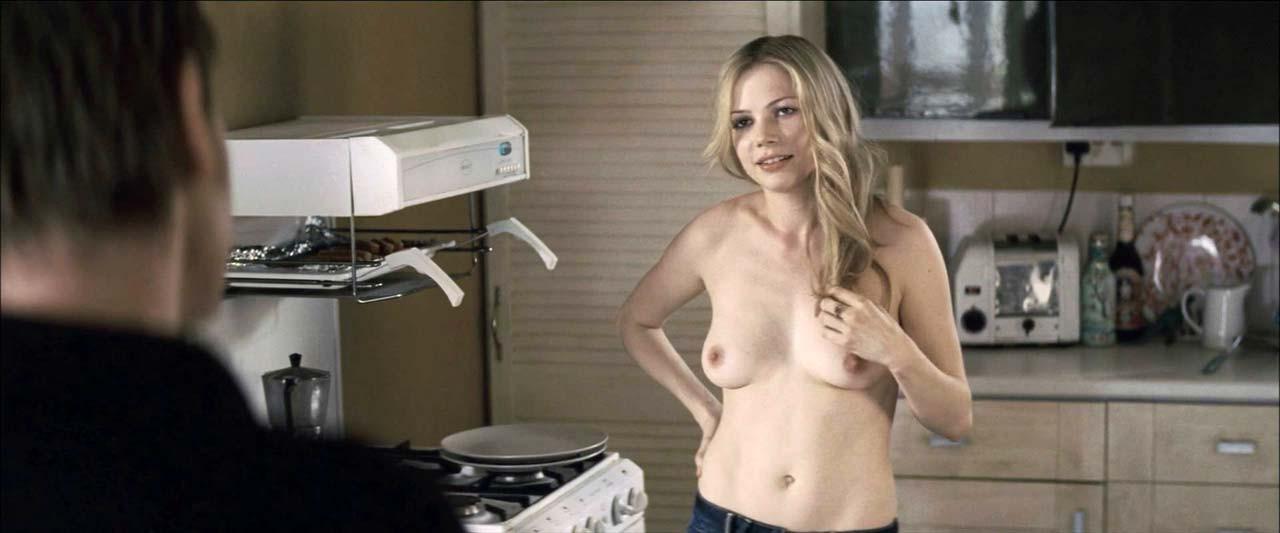 16P Michelle Williams showing her nice boobs and fucking hard from behind in movie