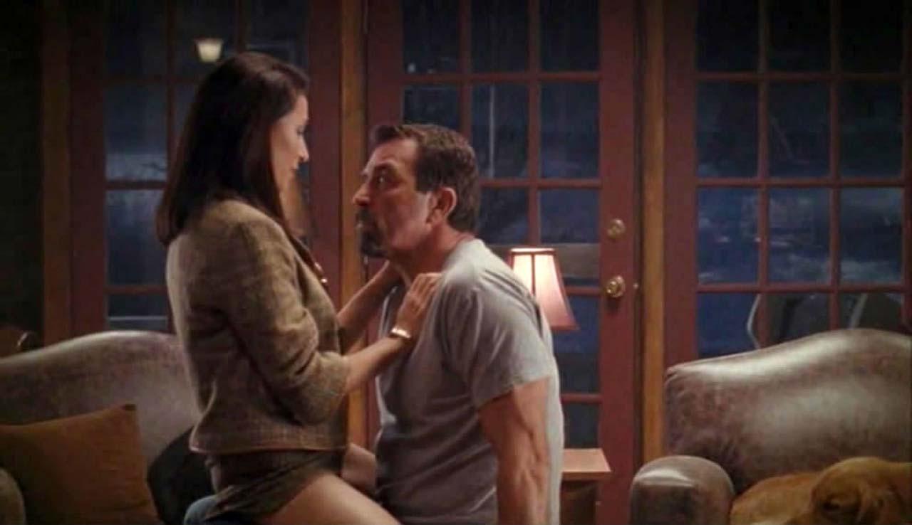 16P Mimi Rogers exposing her hairy pussy and huge boobs and riding some guy in nude 