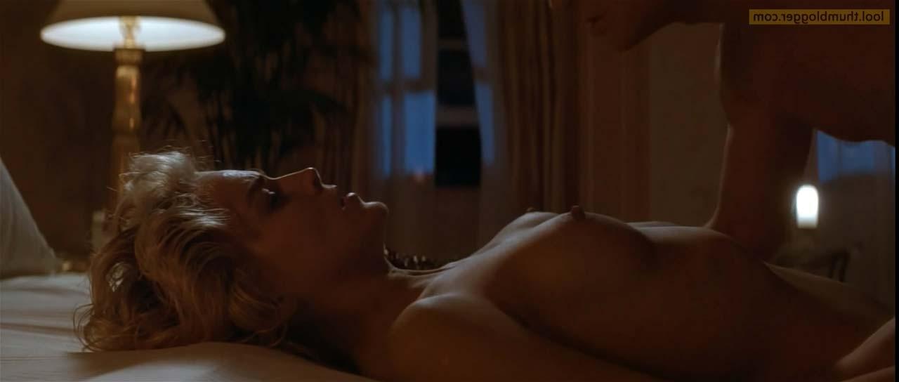 16P Sharon Stone exposing her small boobs and pussy and riding some guy in movie