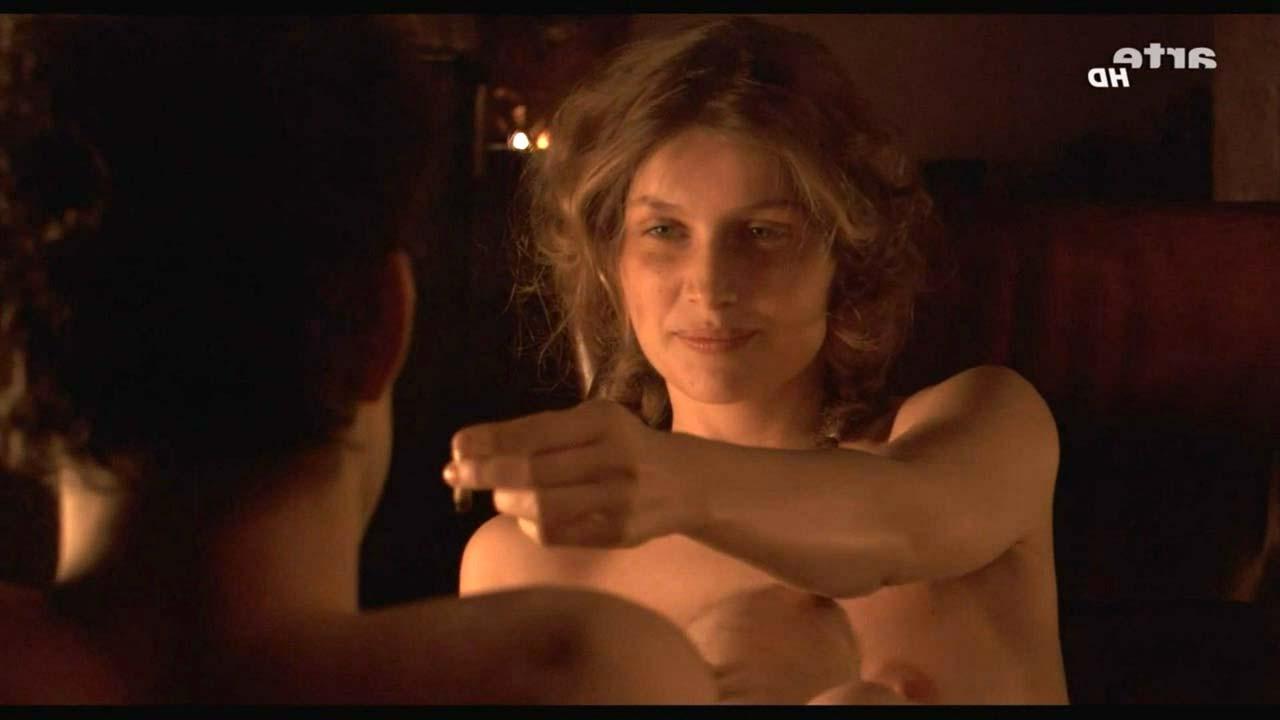 16P Laetitia Casta exposing her nice big boobs and hairy pussy in nude movie scenes