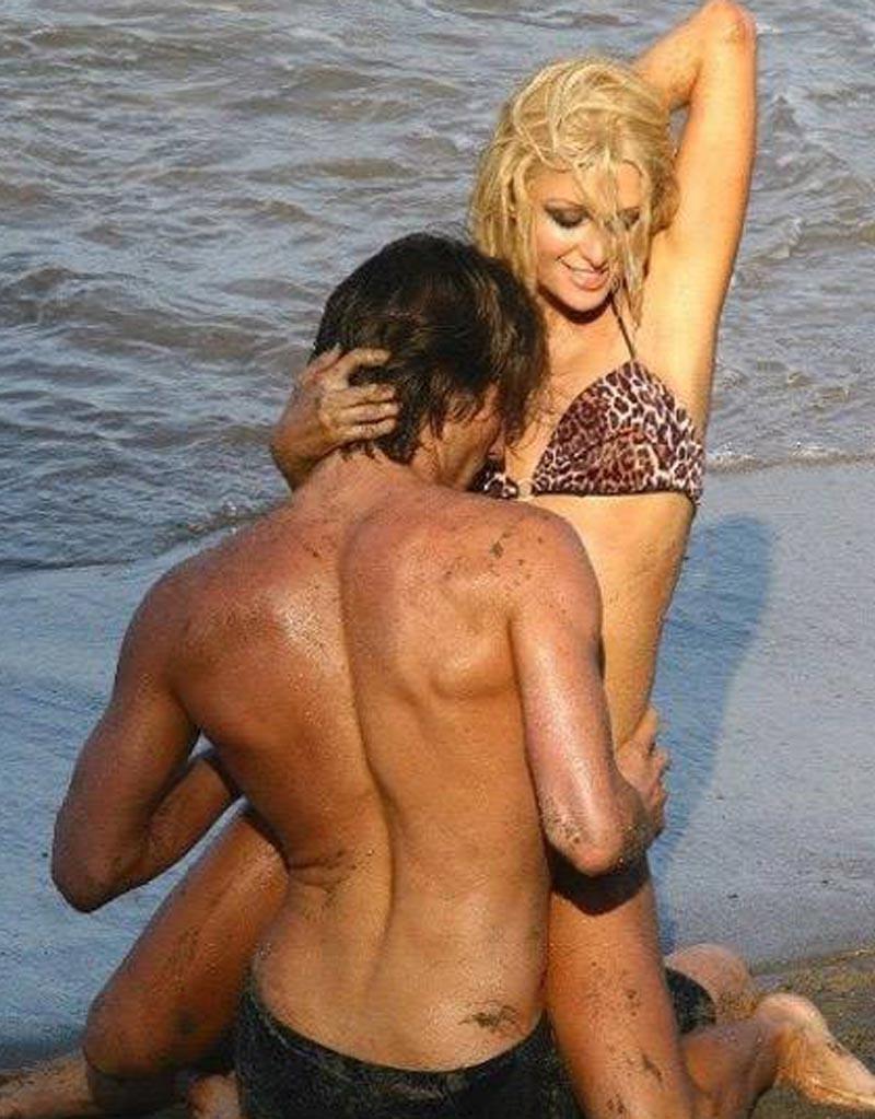 16P Paris Hilton upskirt while playing tennis
