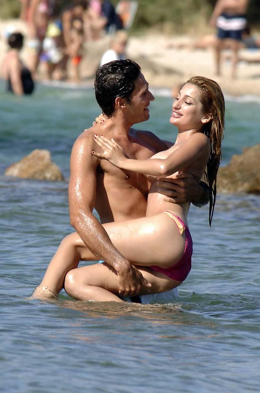16P Negar Khan exposing her nice big boobs on beach paparazzi pictures and posing se