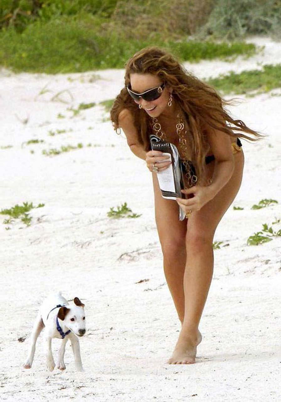 16P Mariah Carey fucking sexy and hot bikini and topless paparazzi photos