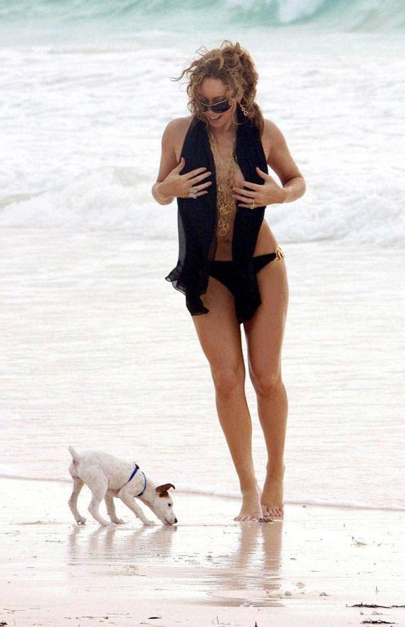 16P Mariah Carey fucking sexy and hot bikini and topless paparazzi photos