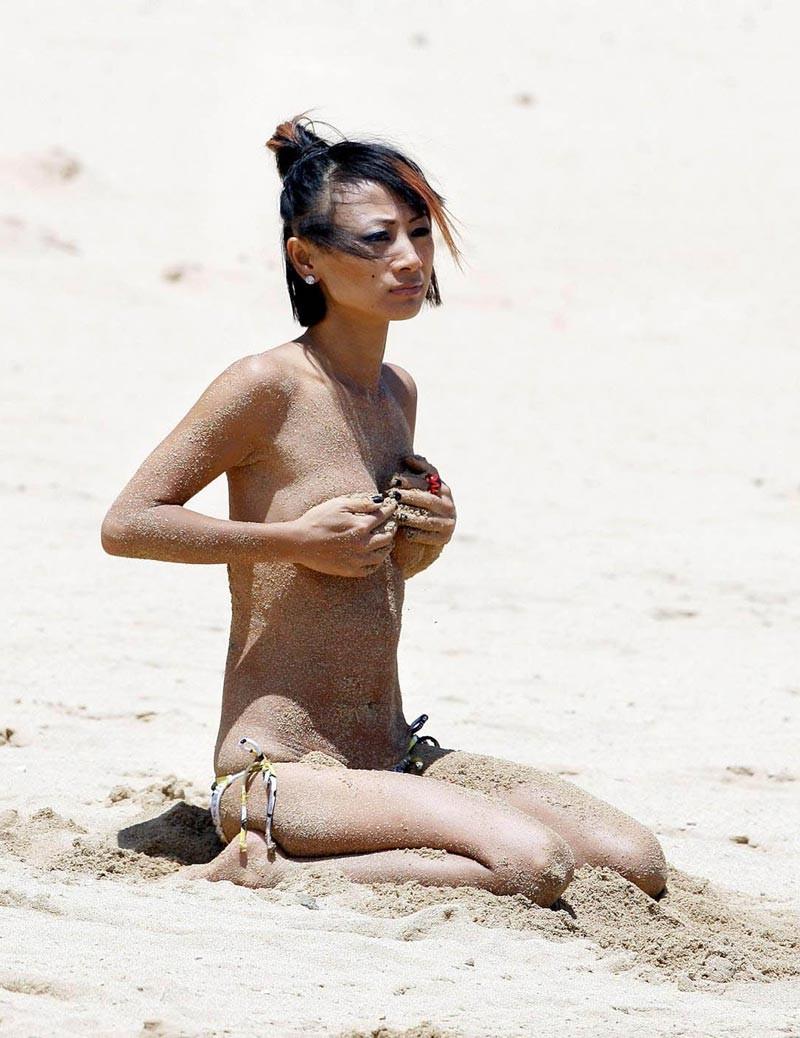 16P Bai Ling revealing beautifully big hard nipples