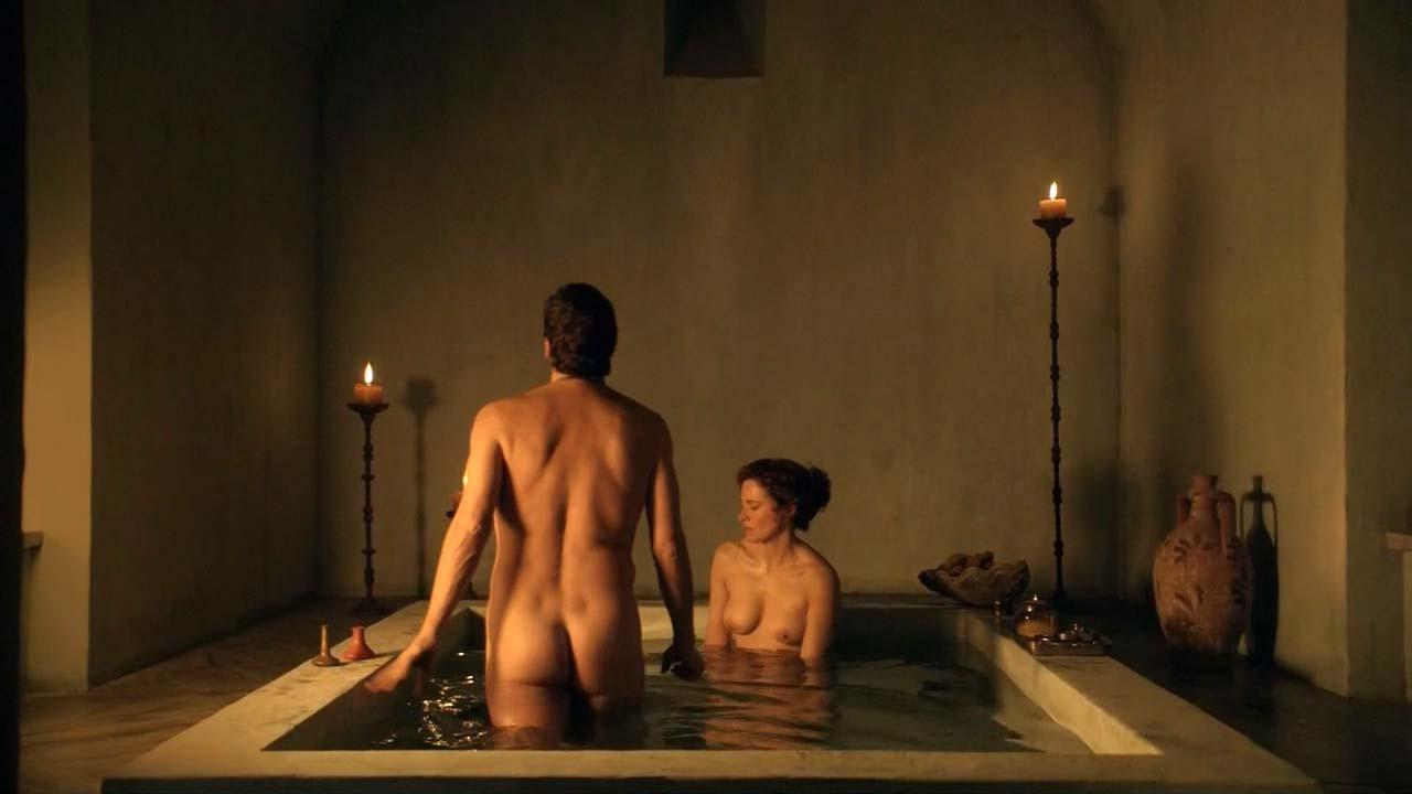 10P Lucy Lawless fucking hard from behind and exposing her big boobs and hairy pussy