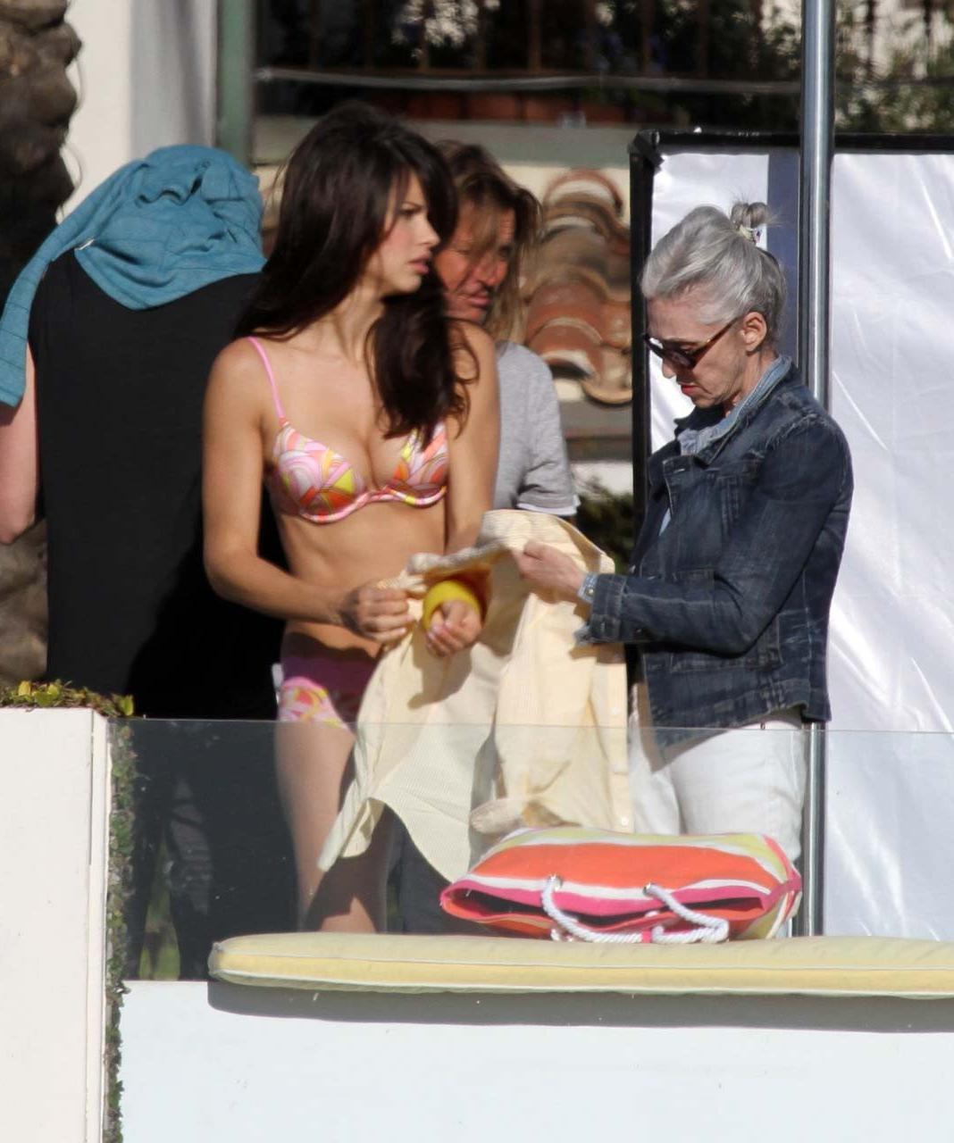 16P Adriana Lima showing her great ass and body in bikini photoshoot paparazzi shoot