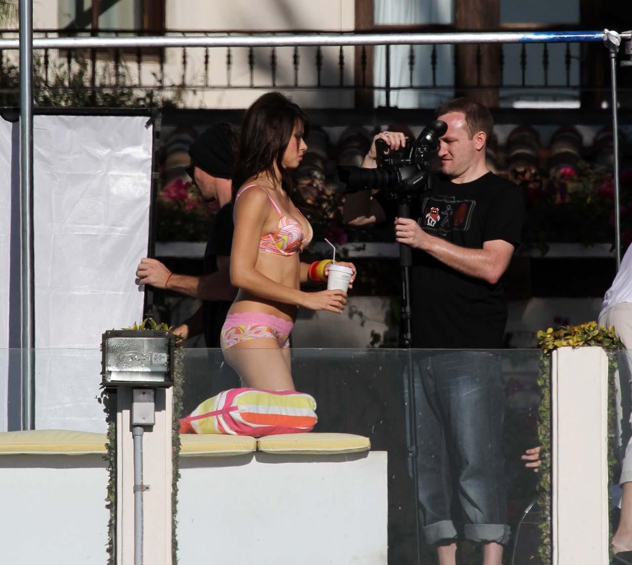 16P Adriana Lima showing her great ass and body in bikini photoshoot paparazzi shoot