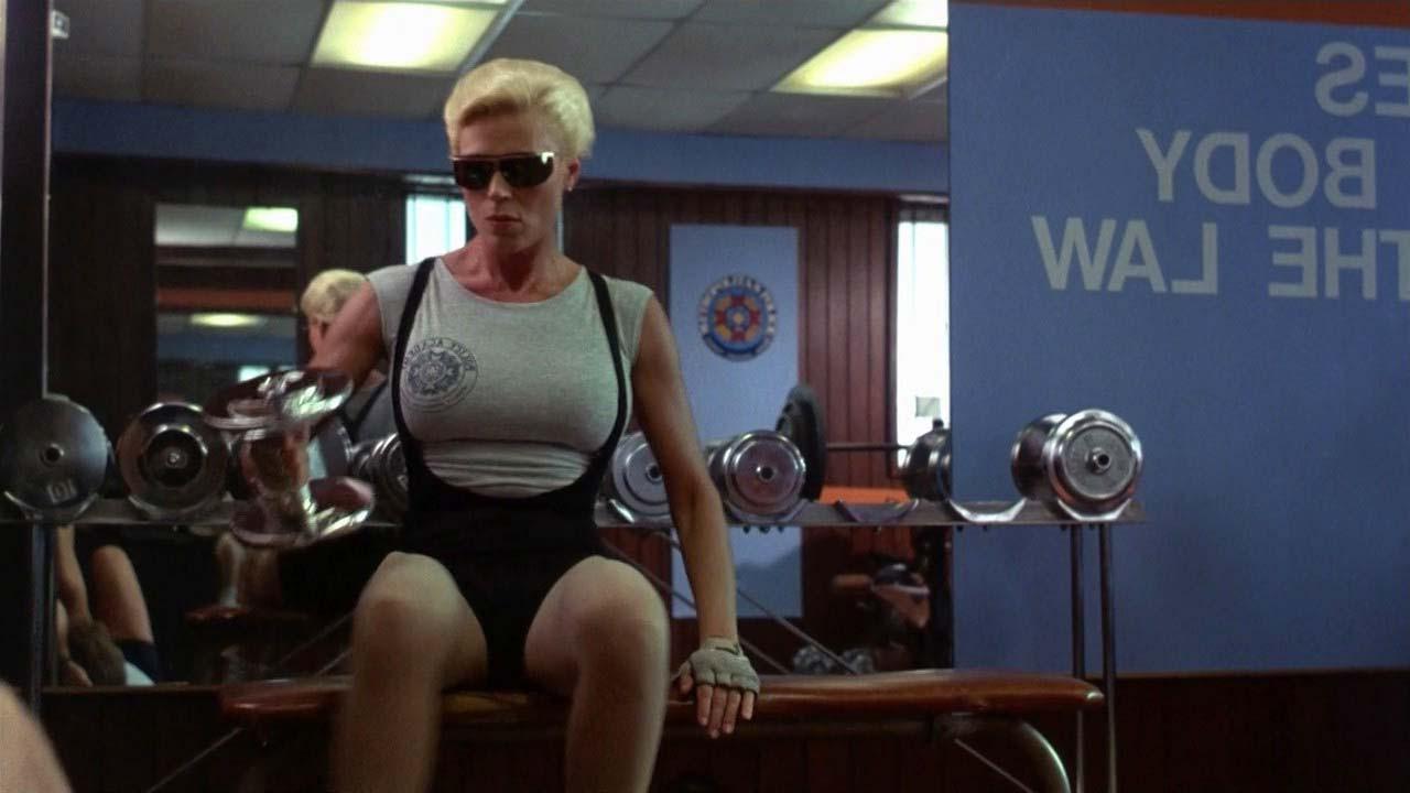 16P Leslie Easterbrook exposing her nice big boobs in wet see thru shirt