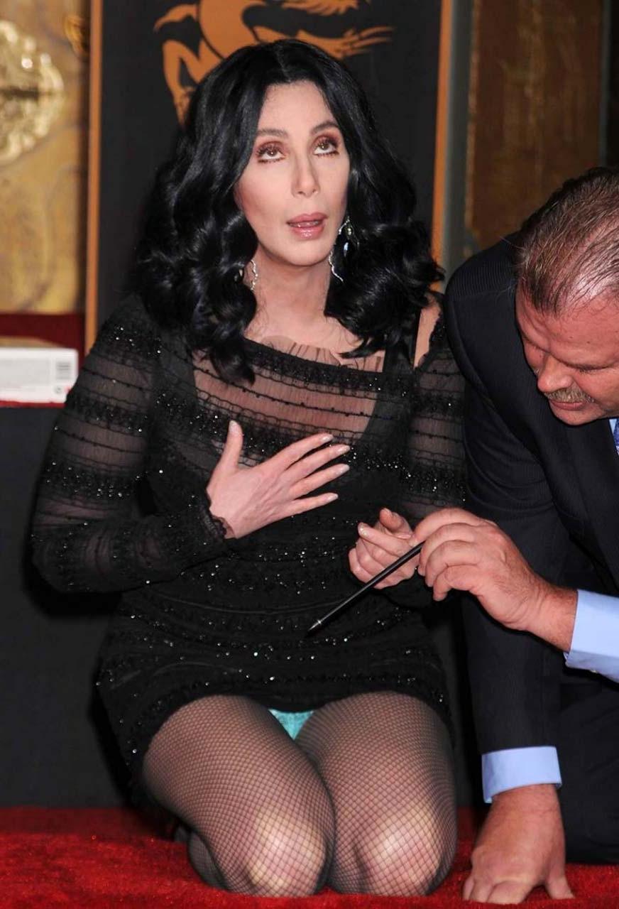 16P Cher flashing her green panties upskirt paparazzi shoots and showing tits