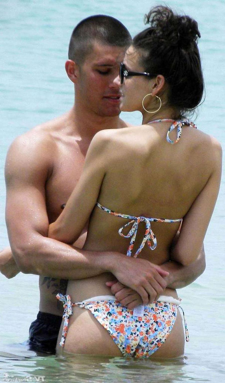 16P Michelle Keegan exposing her sexy body and hot ass in bikini on beach