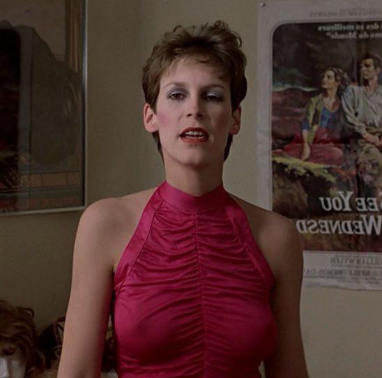 15P Great bodied Jamie Lee Curtis flaunts her suckable titties on ca