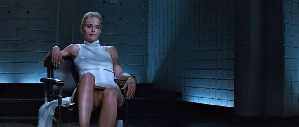 10P Sharon Stone exposing her perky boobs and fucking hard with guy in nude movie sc