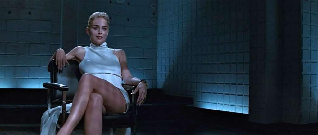 10P Sharon Stone exposing her perky boobs and fucking hard with guy in nude movie sc