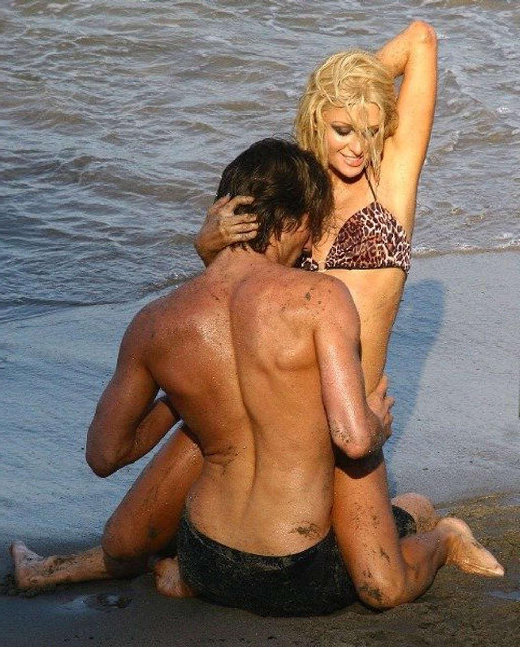 16P Paris Hilton looking very sexy and geting fuck with some boy on beach