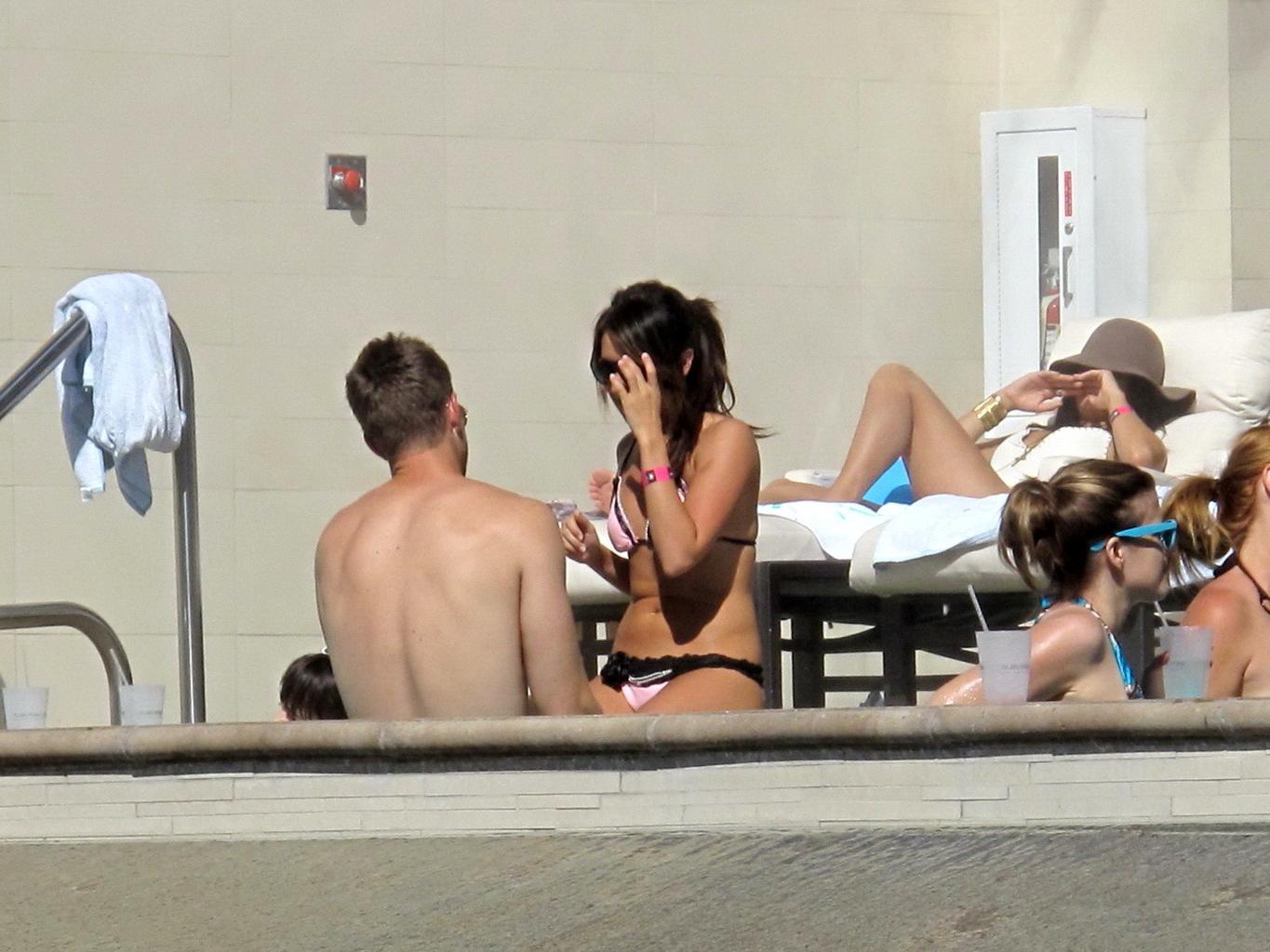 16P Ashley Tisdale wearing sexy bikini at Wet Republic in Las Vegas