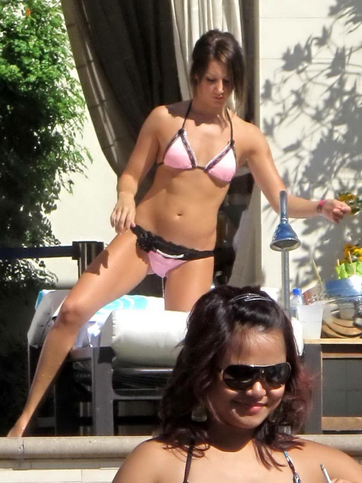 16P Ashley Tisdale wearing sexy bikini at Wet Republic in Las Vegas
