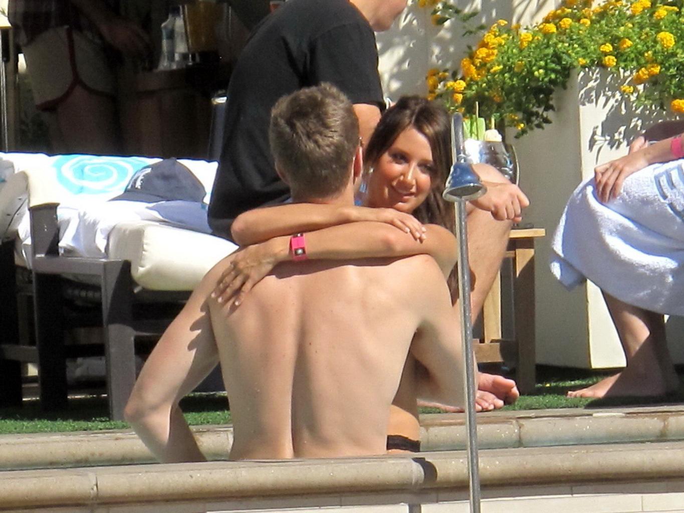 16P Ashley Tisdale wearing sexy bikini at Wet Republic in Las Vegas