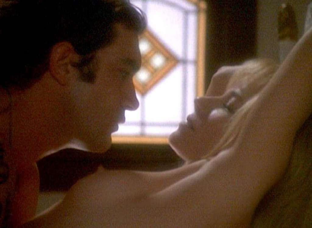 10P Rebecca De Mornay exposing her nice tits and hairy pussy and fucking hard with s