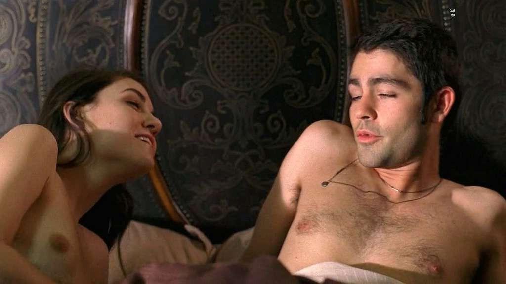16P Sasha Grey exposing her nice big tits and full nude in movie scenes