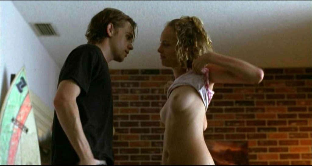 10P Bijou Phillips revealing her nice small tits and fucking hard in nude movie scen