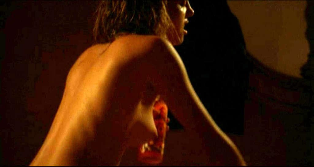 10P Bijou Phillips revealing her nice small tits and fucking hard in nude movie scen