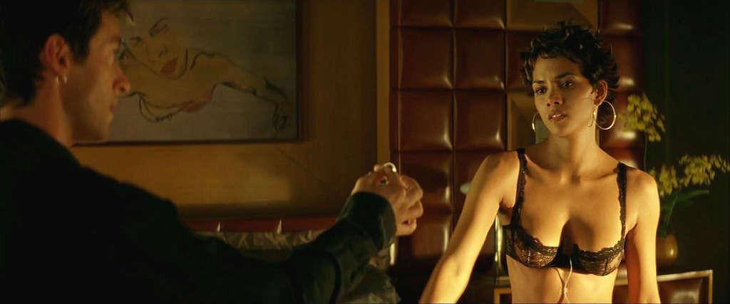 16P Halle Berry showing her nice tits and in underwear in movie caps