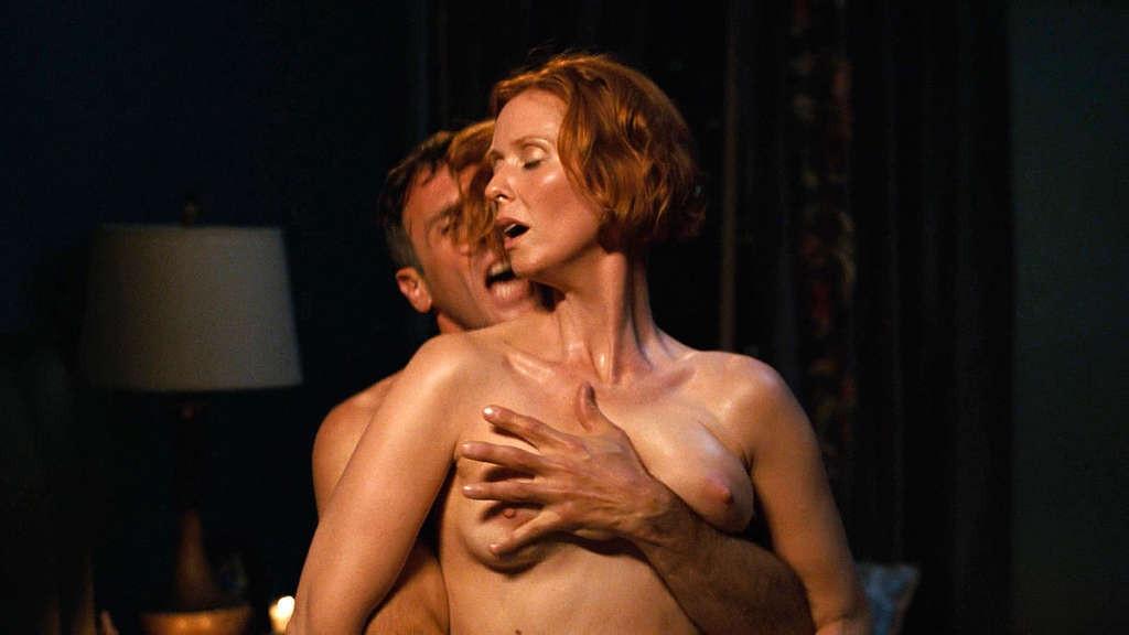 10P Cynthia Nixon exposing her nice tits and fucking hard from behind in movie Sex a