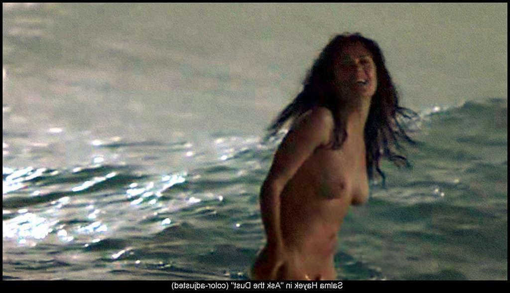 16P Salma Hayek exposing her great body in bikini and showing her huge tits
