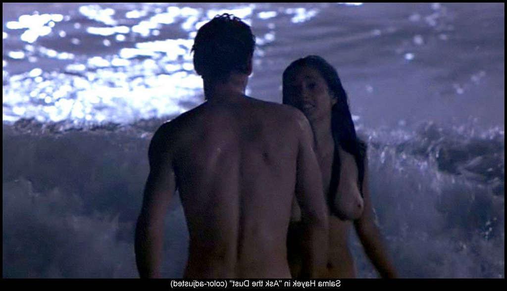 16P Salma Hayek exposing her great body in bikini and showing her huge tits