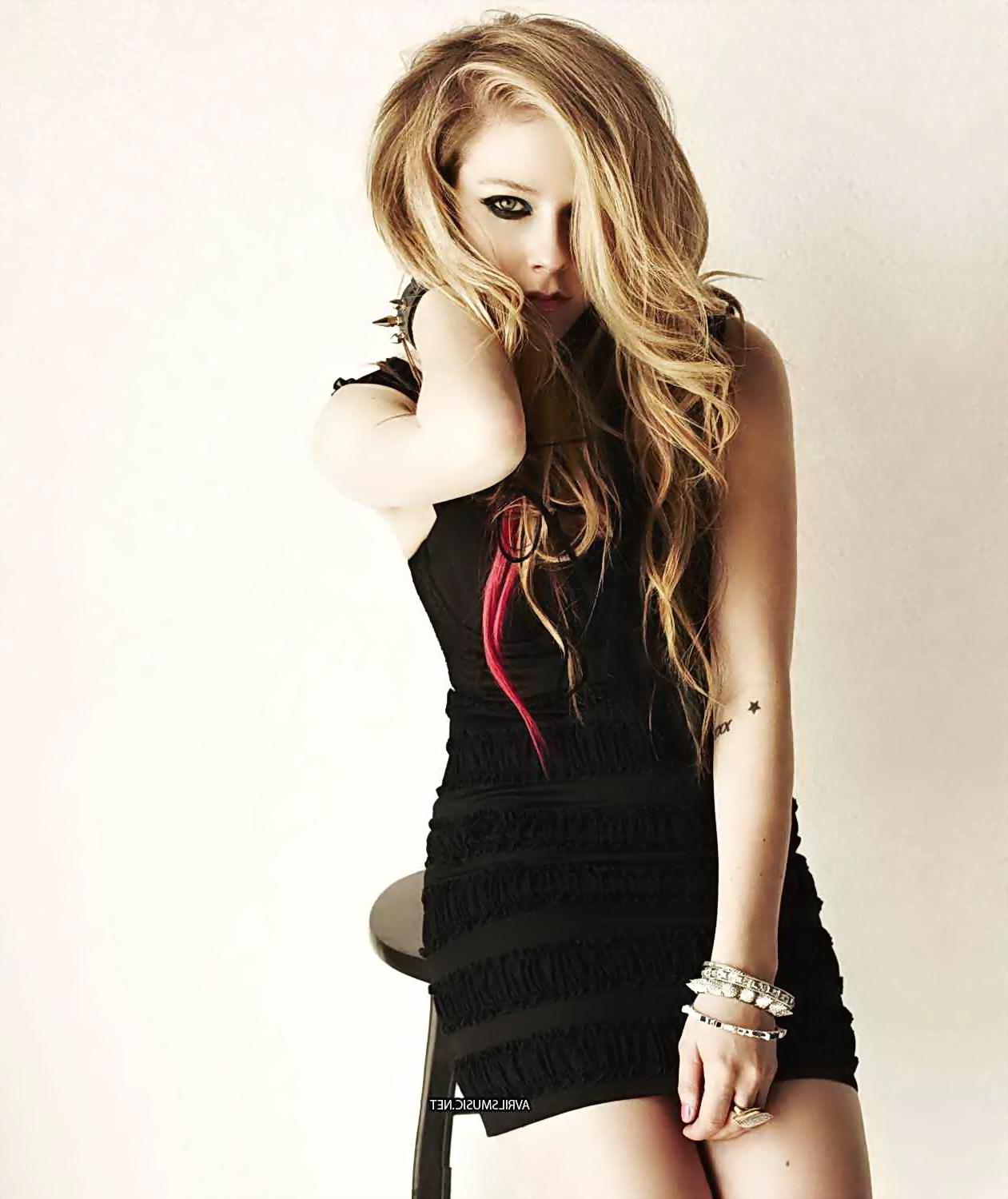 16P Avril Lavigne looking very sexy in mini dress for Inked Magazine photoshoot