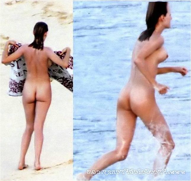 15P tall and slender actress Uma Turman beach nudes