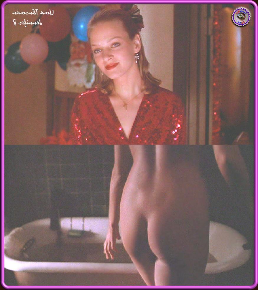 15P tall and slender actress Uma Turman beach nudes