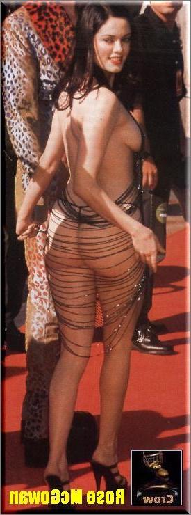 15P milky skinned goth actress Rose McGowans nude scenes