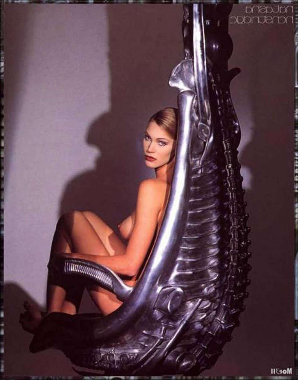 10P Natasha Henstridge exposing her nice big tits and posing all nude in photoshoot 